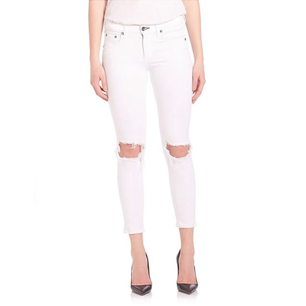 rag & bone distressed capri jeans